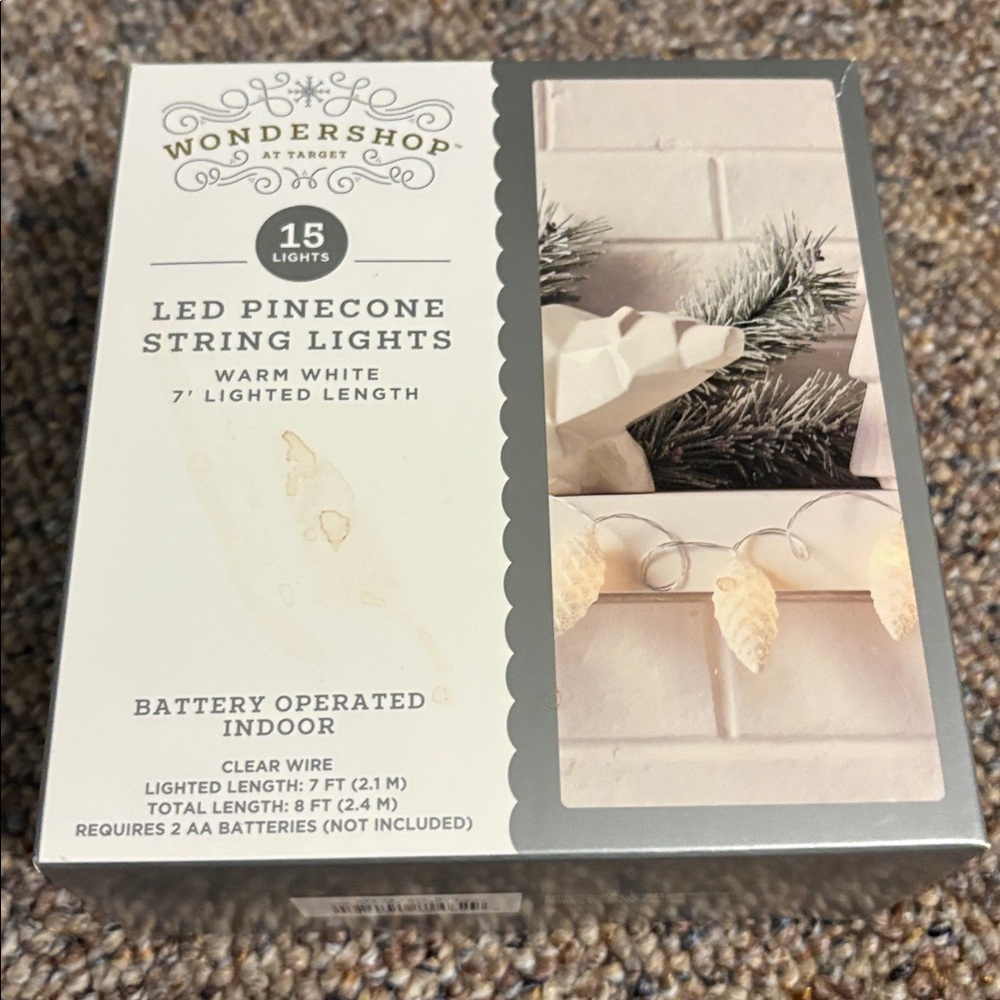 Wondershop LED Pinecone Holiday String Lights KC